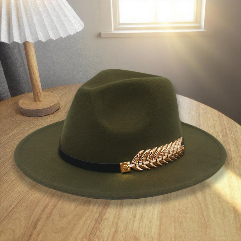 Western Style Wool Blend Cowboy Hat