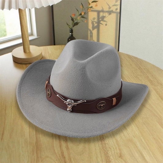 Western Style Wool Blend Cowboy Hat