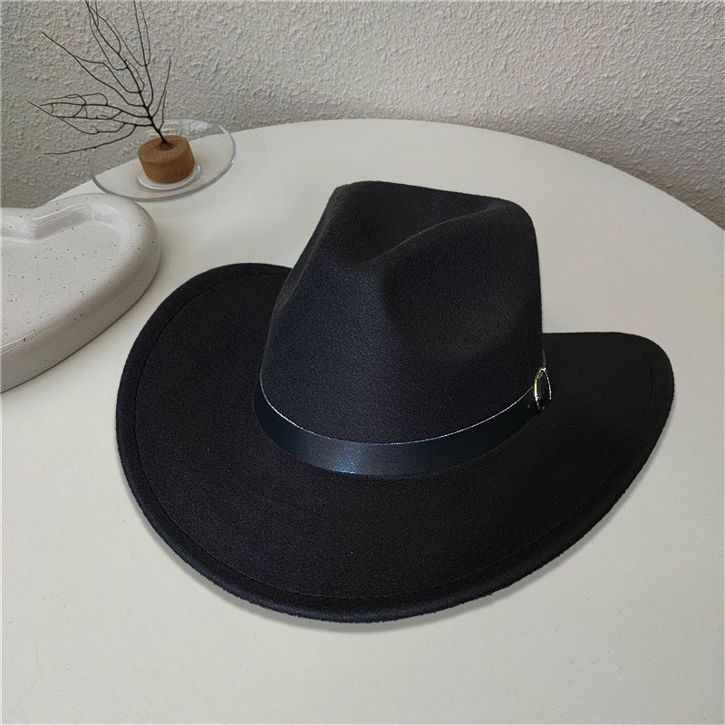 Western Style Wool Blend Cowboy Hat