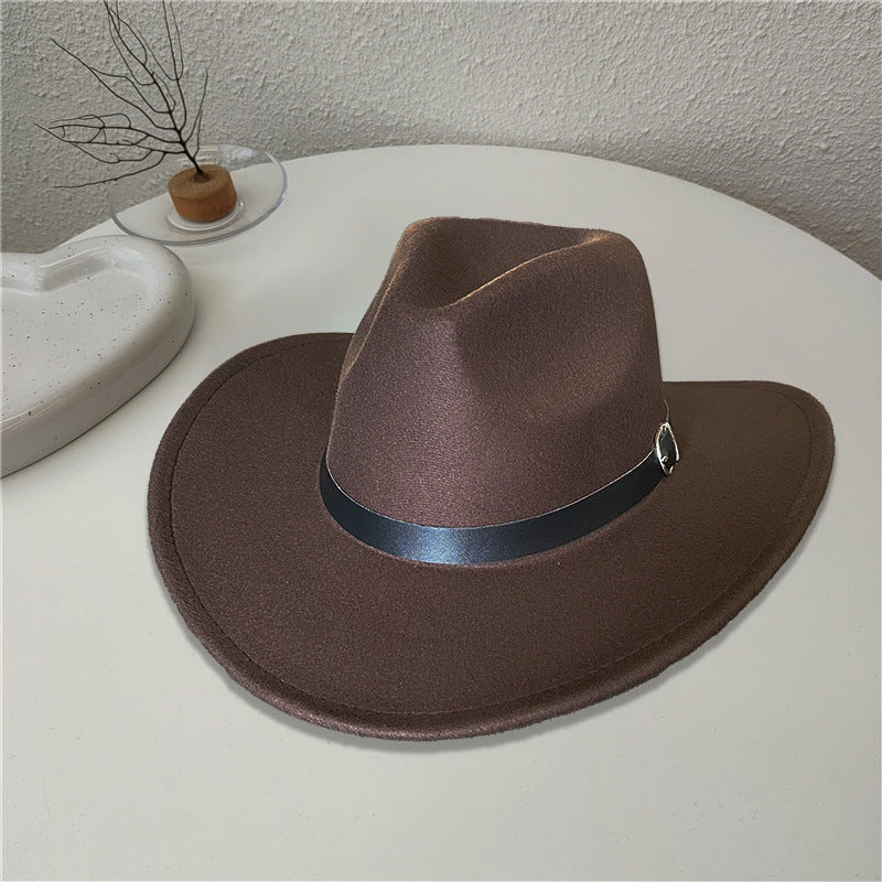 Western Style Wool Blend Cowboy Hat