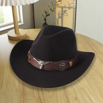 Western Style Wool Blend Cowboy Hat