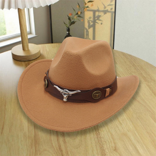 Western Style Wool Blend Cowboy Hat