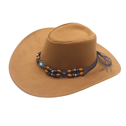 Western Style Woolen Cowboy Hat
