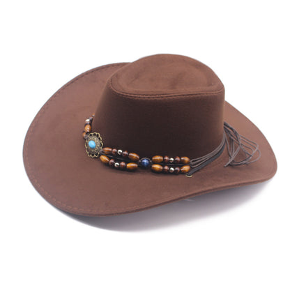 Western Style Woolen Cowboy Hat