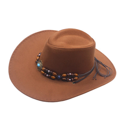 Western Style Woolen Cowboy Hat