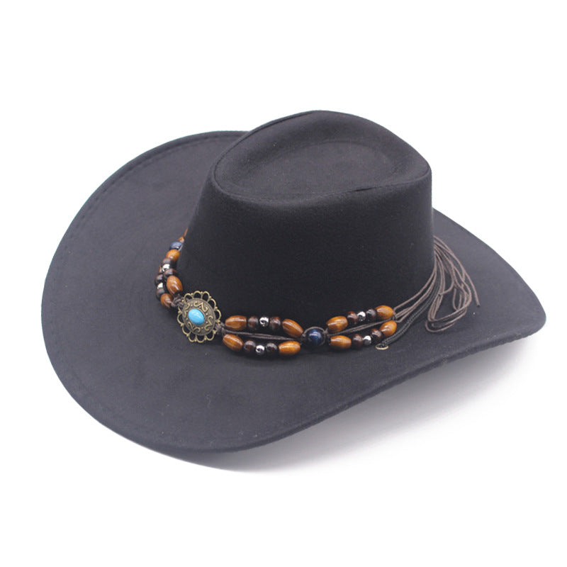 Western Style Woolen Cowboy Hat