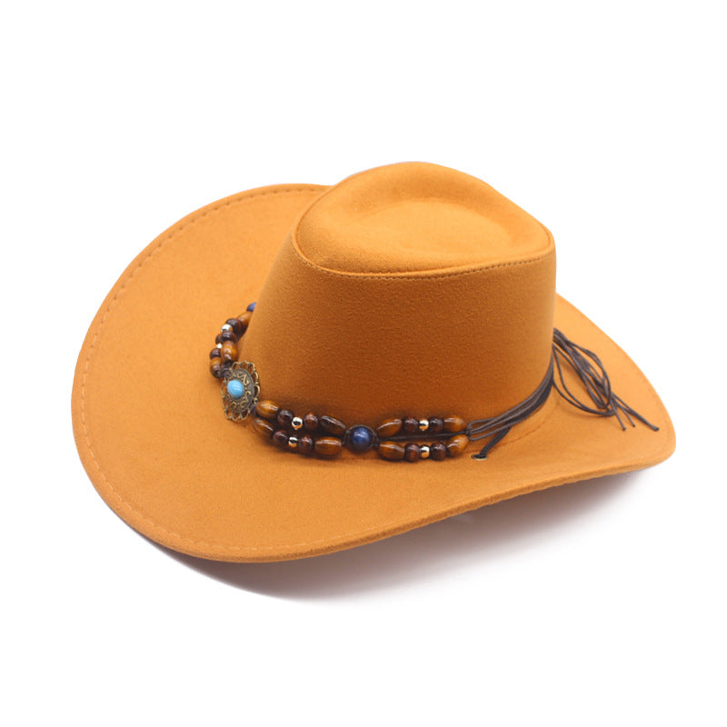 Western Style Woolen Cowboy Hat