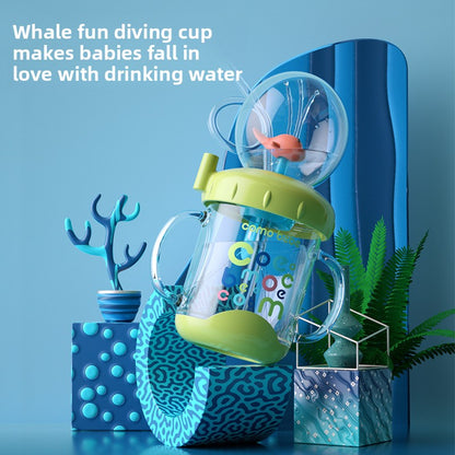 Whale Design Kids Water Bottle with Straw