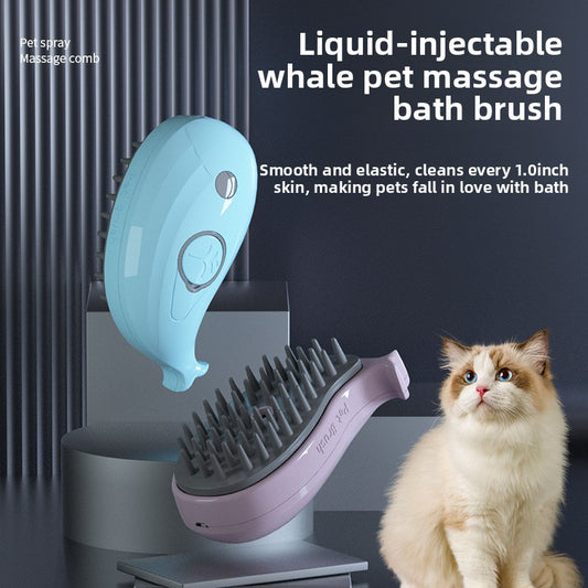 Whale-shaped pet massage comb