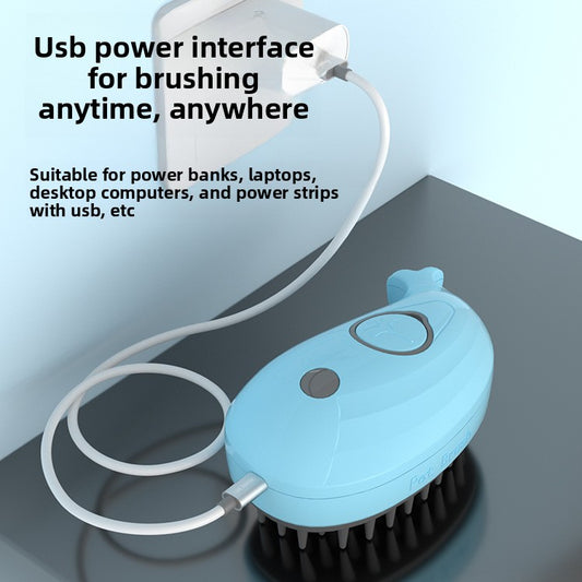 Whale-shaped pet massage comb