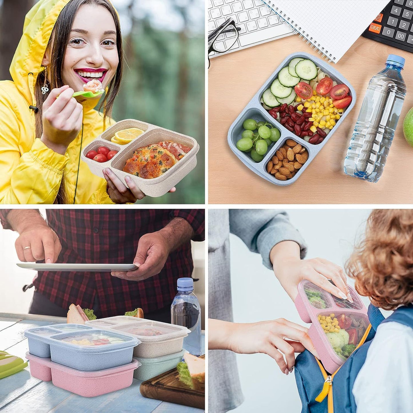 Wheat Straw Plastic Microwave Safe Lunch Box