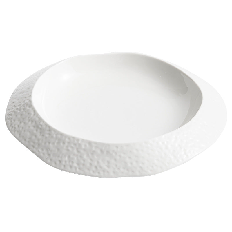 White Ceramic Dinner Plate