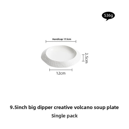 White Ceramic Dinner Plate