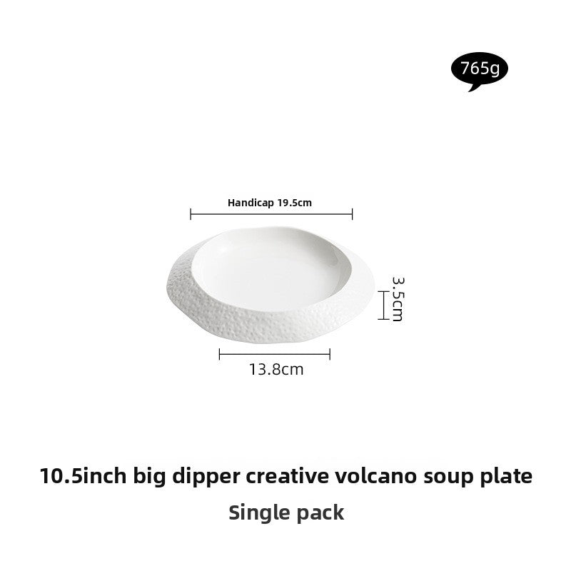 White Ceramic Dinner Plate