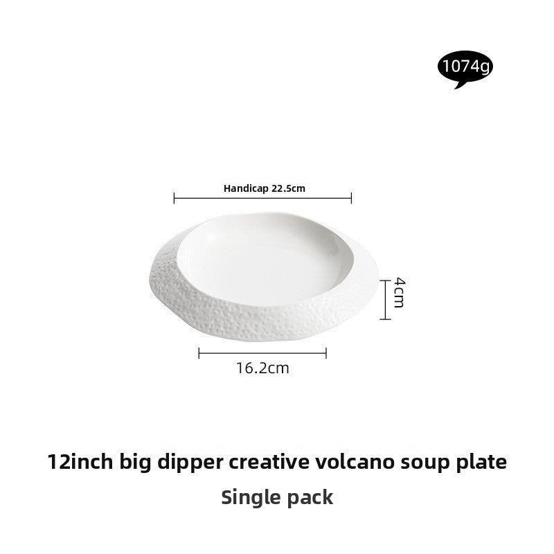 White Ceramic Dinner Plate