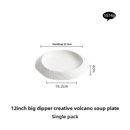White Ceramic Dinner Plate