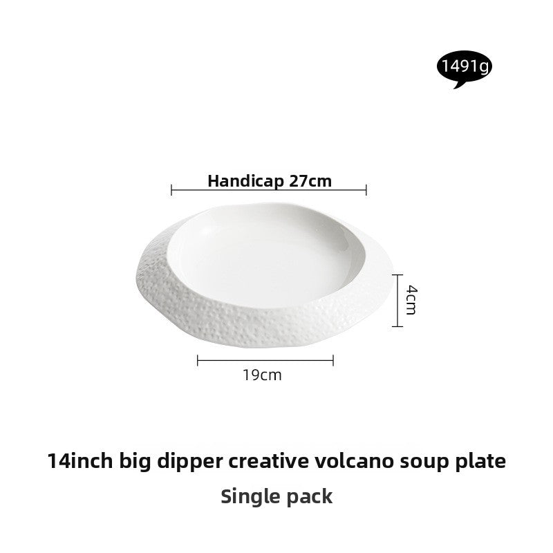 White Ceramic Dinner Plate