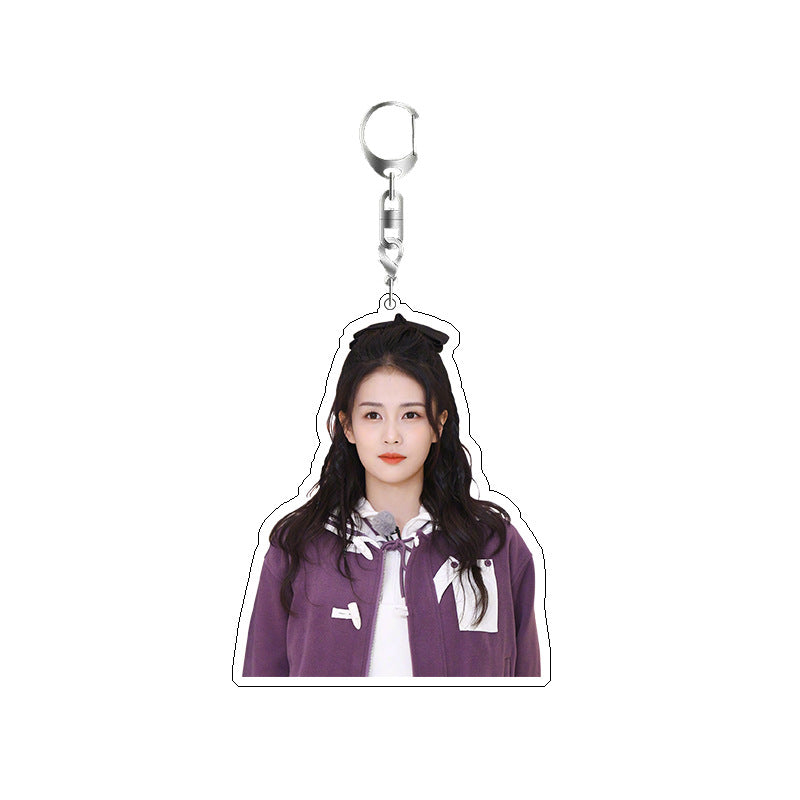 White Deer Keychain Double-sided Sandwich Acrylic Schoolbag Pendant