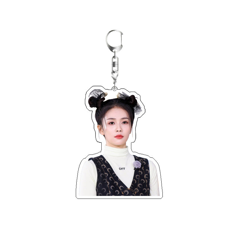 White Deer Keychain Double-sided Sandwich Acrylic Schoolbag Pendant