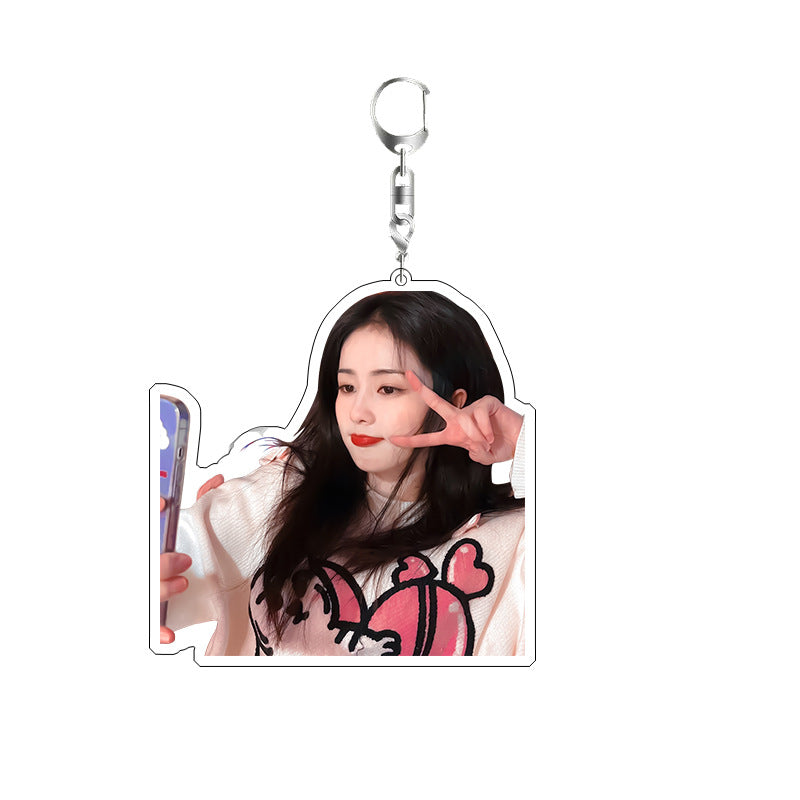 White Deer Keychain Double-sided Sandwich Acrylic Schoolbag Pendant