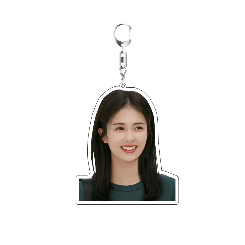 White Deer Keychain Double-sided Sandwich Acrylic Schoolbag Pendant