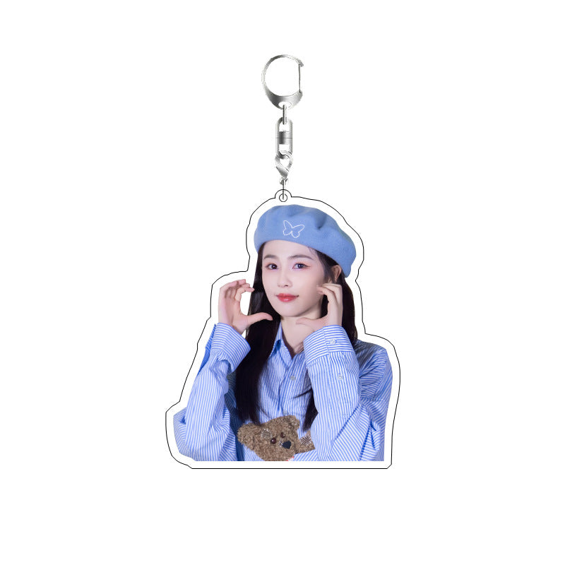 White Deer Keychain Double-sided Sandwich Acrylic Schoolbag Pendant