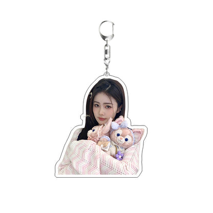 White Deer Keychain Double-sided Sandwich Acrylic Schoolbag Pendant