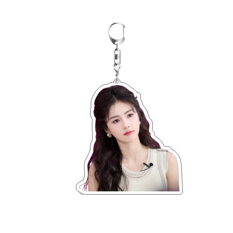White Deer Keychain Double-sided Sandwich Acrylic Schoolbag Pendant