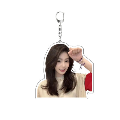 White Deer Keychain Double-sided Sandwich Acrylic Schoolbag Pendant