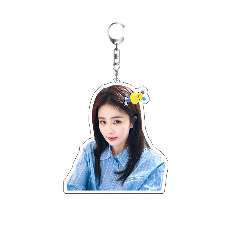 White Deer Keychain Double-sided Sandwich Acrylic Schoolbag Pendant