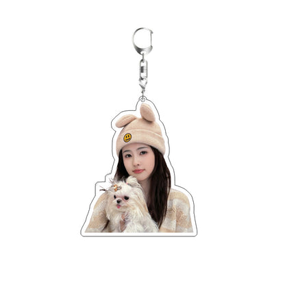 White Deer Keychain Double-sided Sandwich Acrylic Schoolbag Pendant