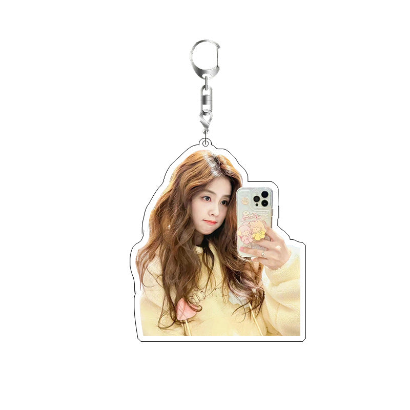 White Deer Keychain Double-sided Sandwich Acrylic Schoolbag Pendant