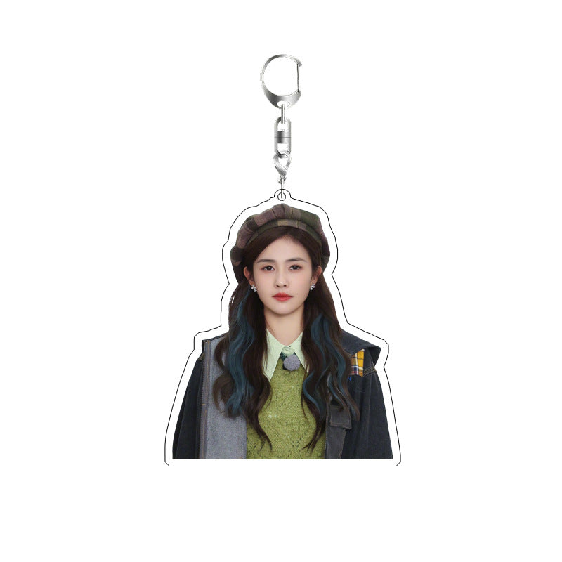 White Deer Keychain Double-sided Sandwich Acrylic Schoolbag Pendant