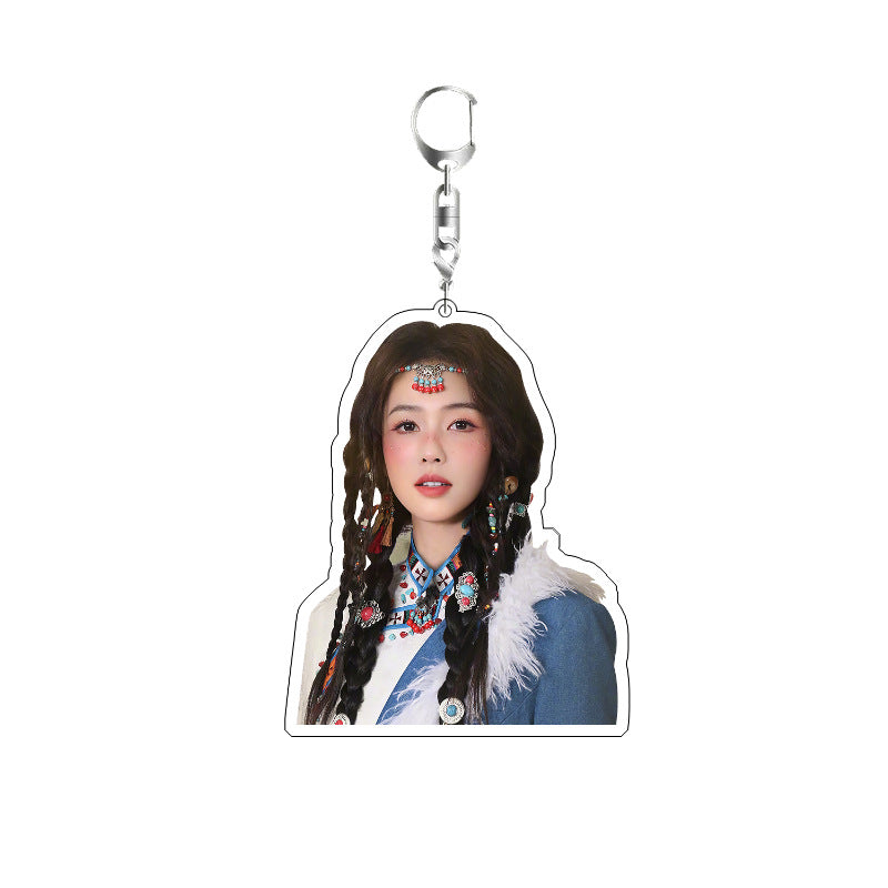 White Deer Keychain Double-sided Sandwich Acrylic Schoolbag Pendant
