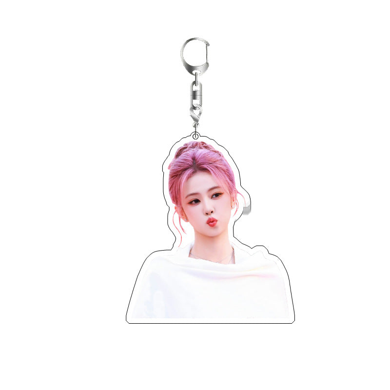 White Deer Keychain Double-sided Sandwich Acrylic Schoolbag Pendant