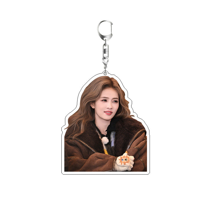 White Deer Keychain Double-sided Sandwich Acrylic Schoolbag Pendant