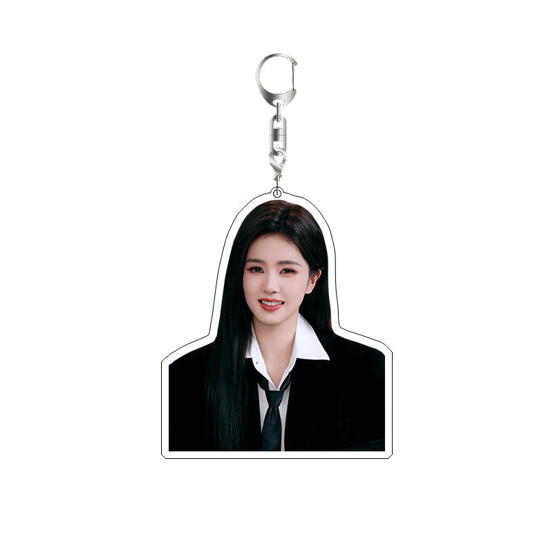 White Deer Keychain Double-sided Sandwich Acrylic Schoolbag Pendant