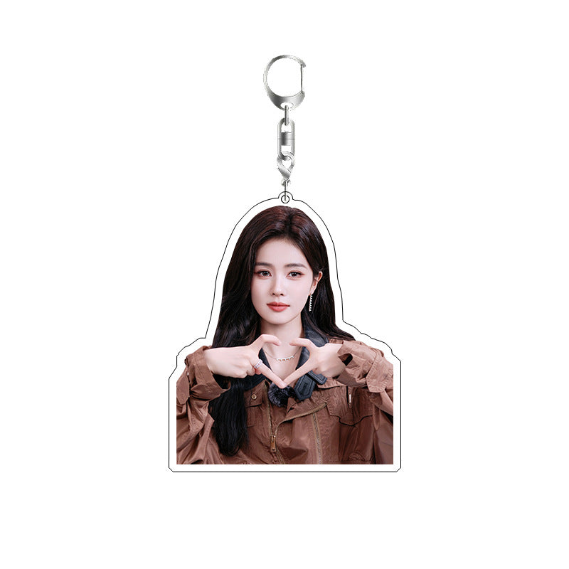 White Deer Keychain Double-sided Sandwich Acrylic Schoolbag Pendant