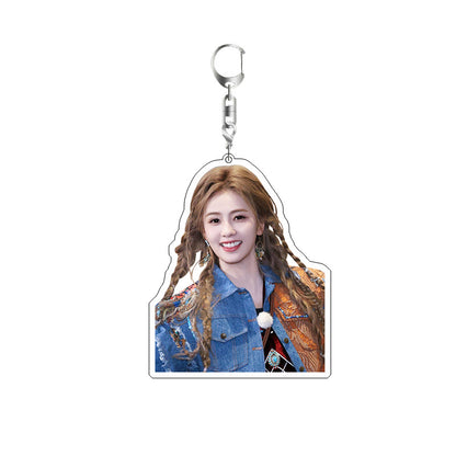 White Deer Keychain Double-sided Sandwich Acrylic Schoolbag Pendant
