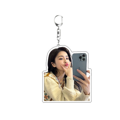 White Deer Keychain Double-sided Sandwich Acrylic Schoolbag Pendant