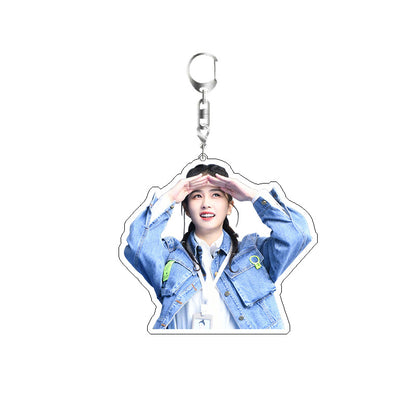 White Deer Keychain Double-sided Sandwich Acrylic Schoolbag Pendant