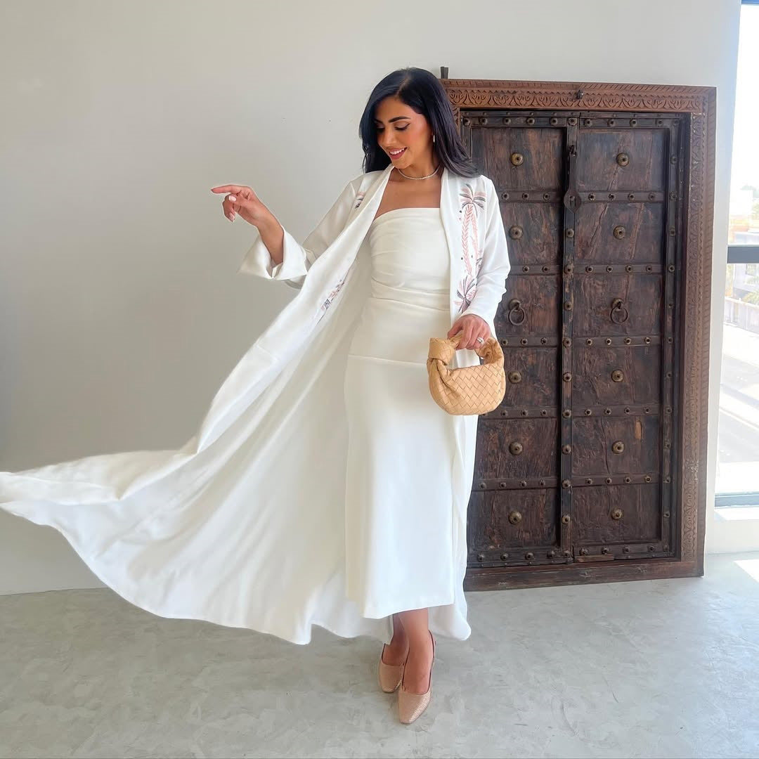 White elegant robe