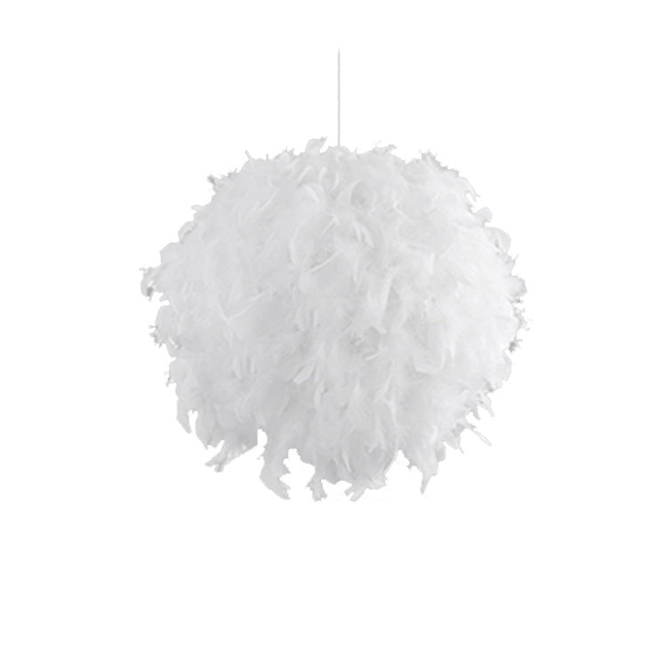 White feather chandelier
