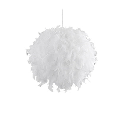 White feather chandelier
