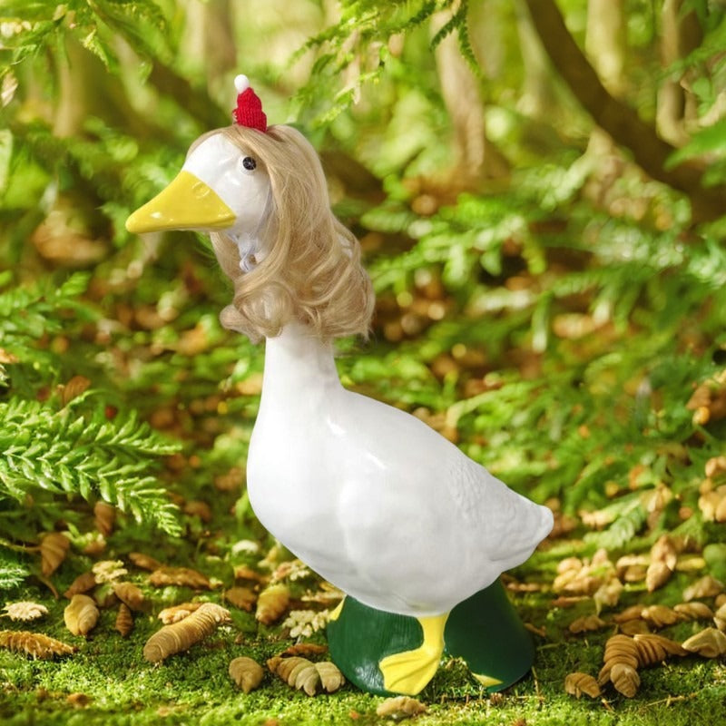 White Goose Resin Statue for Garden Decoration