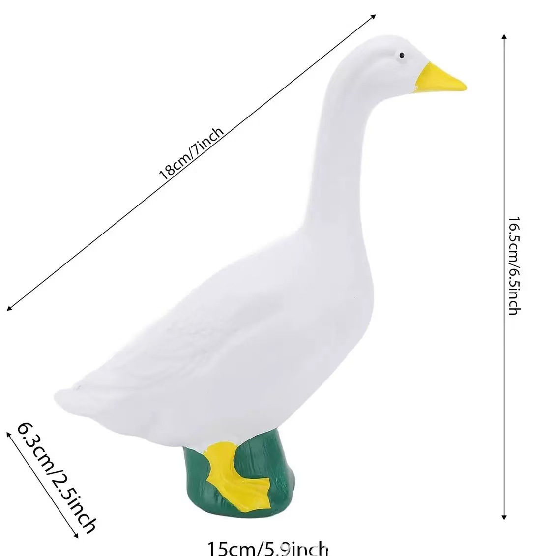 White Goose Resin Statue for Garden Decoration
