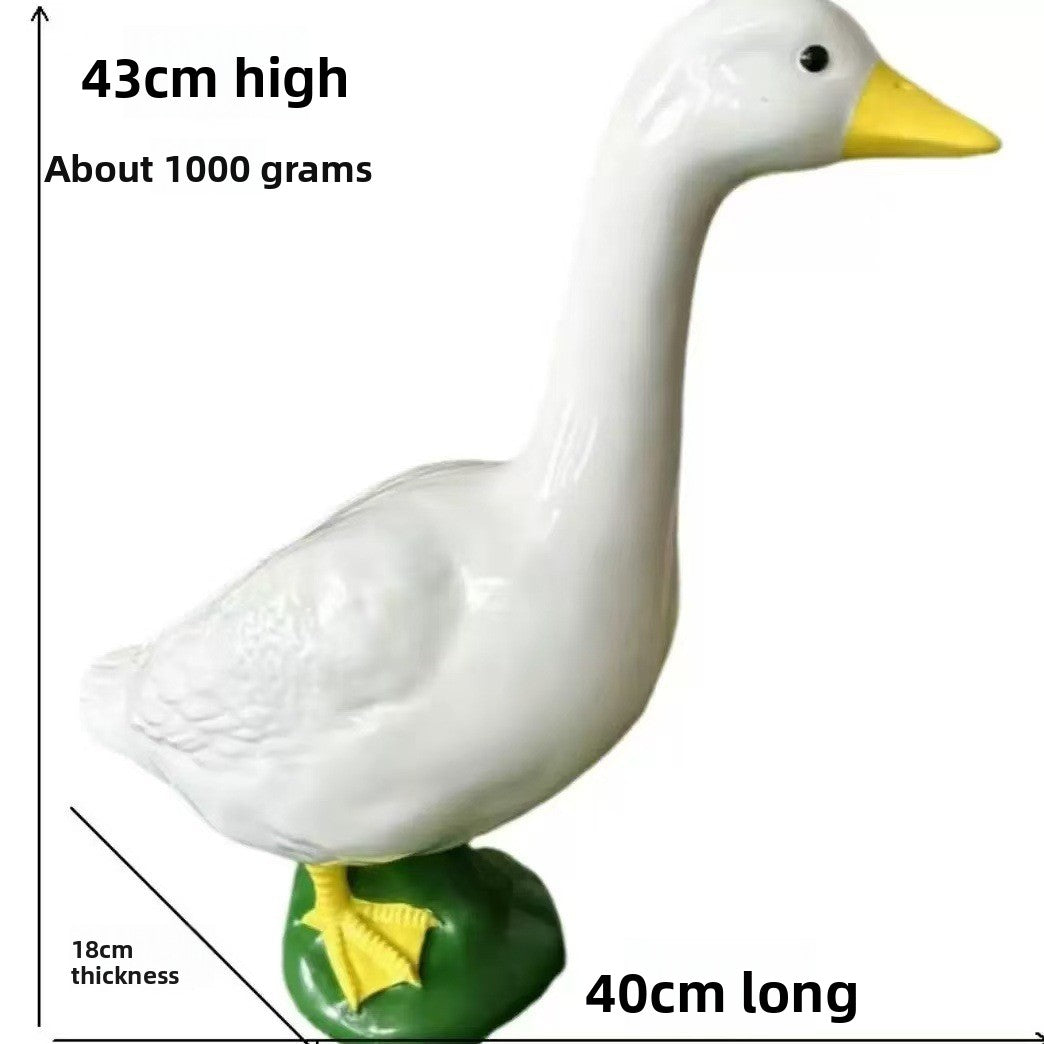 White Goose Resin Statue for Garden Decoration