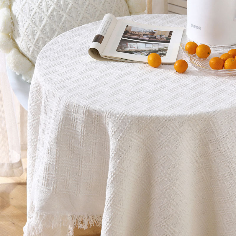 White ins decorative tablecloth