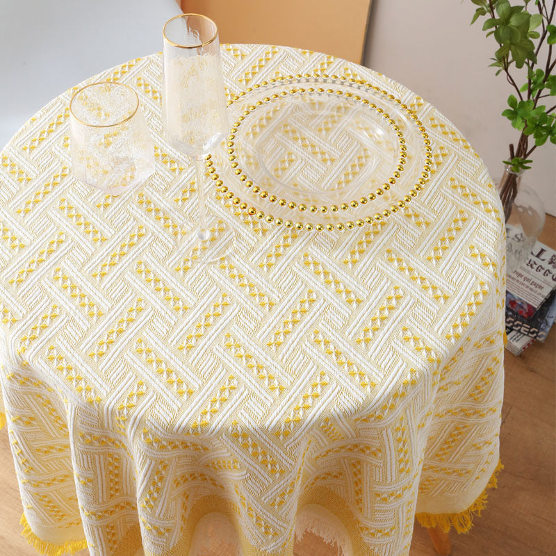 White ins decorative tablecloth