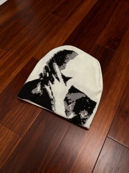 White knitted hat